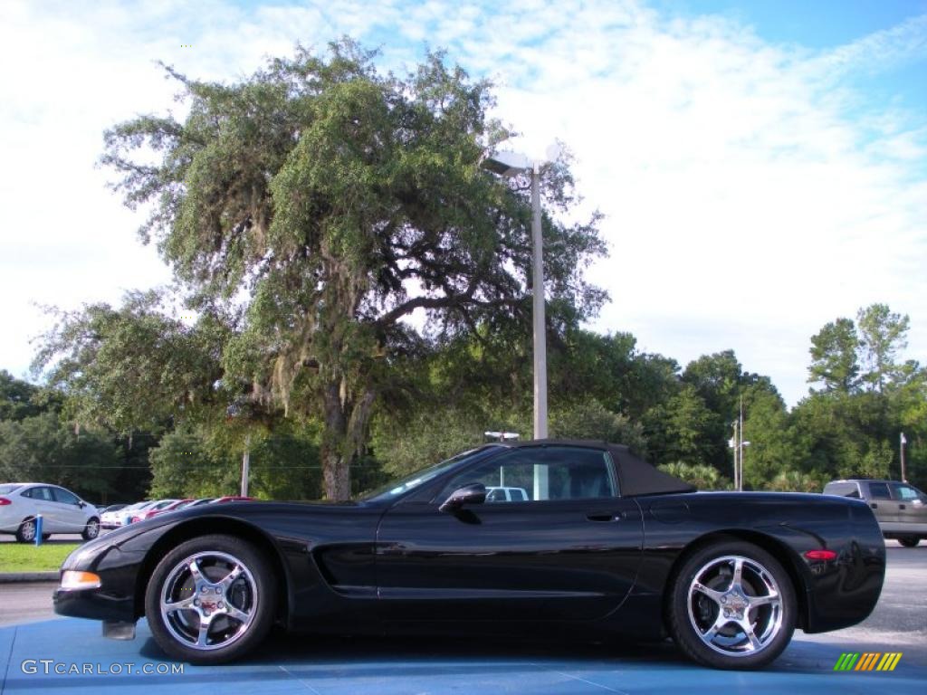 2000 Corvette Convertible - Black / Black photo #2
