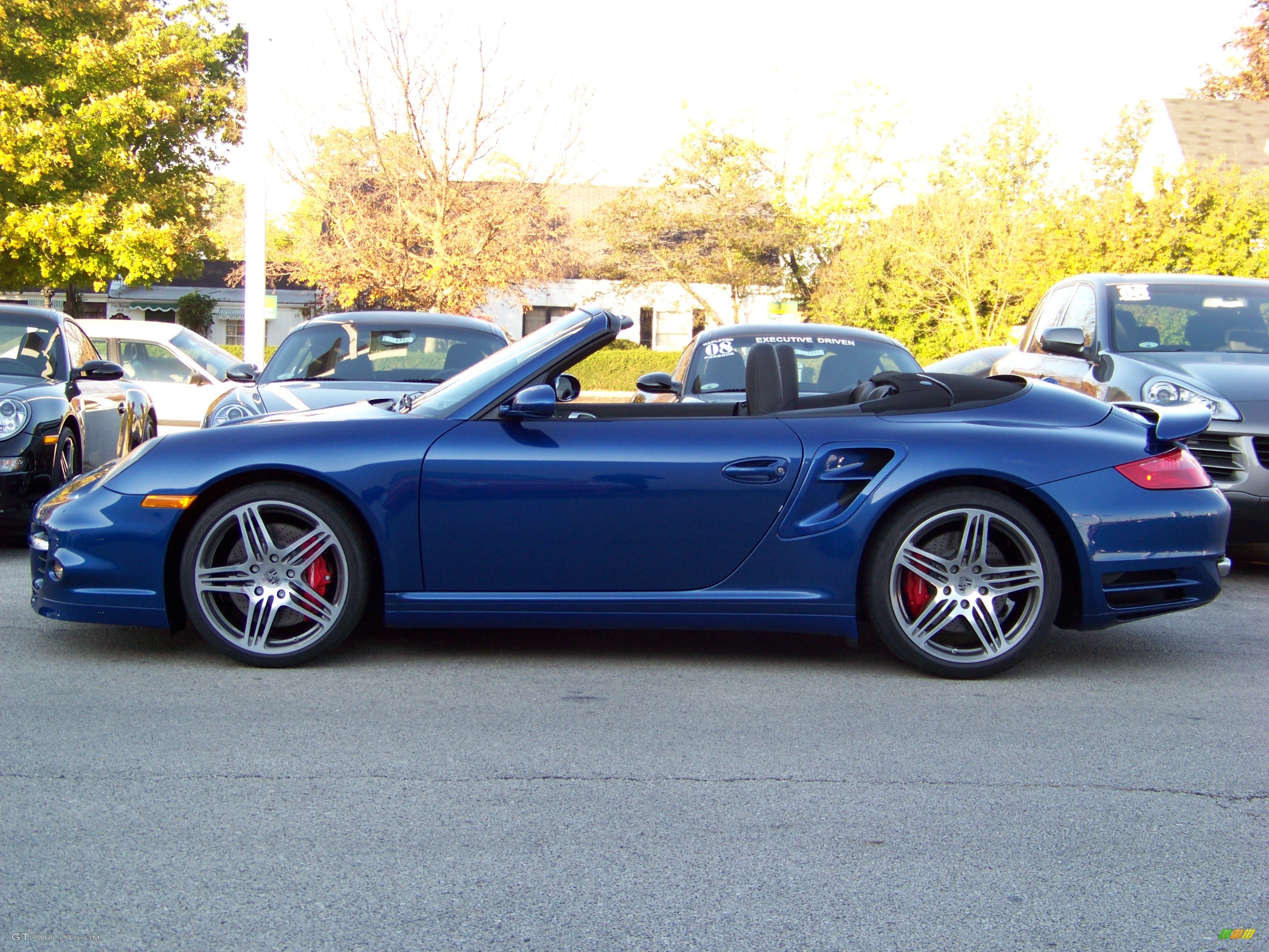 2009 911 Turbo Cabriolet - Aqua Blue Metallic / Black photo #2