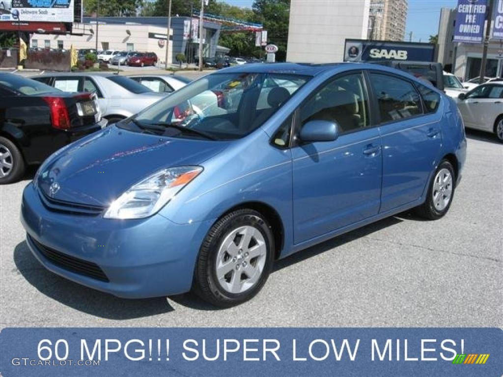 2005 Prius Hybrid - Seaside Blue Pearl / Ivory/Brown photo #1