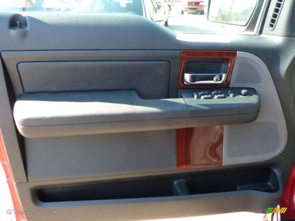 2007 F150 Lariat SuperCab 4x4 - Redfire Metallic / Black photo #12