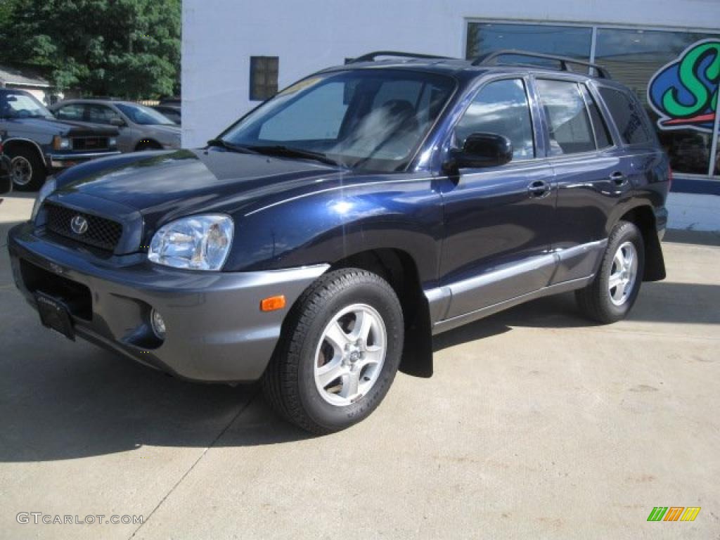 2004 Santa Fe GLS 4WD - Moonlit Blue / Gray photo #1