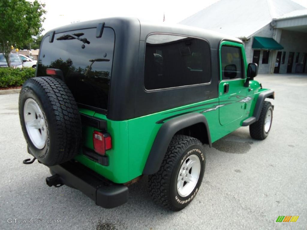 2004 Wrangler Sport 4x4 - Electric Lime Green Pearl / Dark Slate Gray photo #10