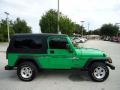 2004 Electric Lime Green Pearl Jeep Wrangler Sport 4x4  photo #11