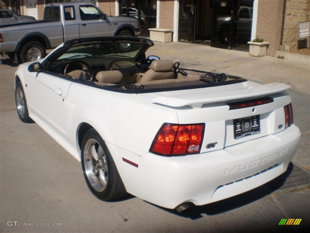2001 Mustang GT Convertible - Oxford White / Medium Parchment photo #6