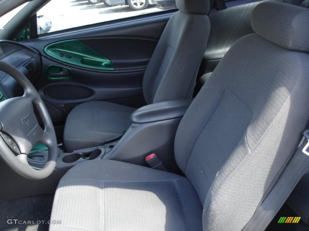 2000 Mustang V6 Coupe - Electric Green Metallic / Medium Graphite photo #6