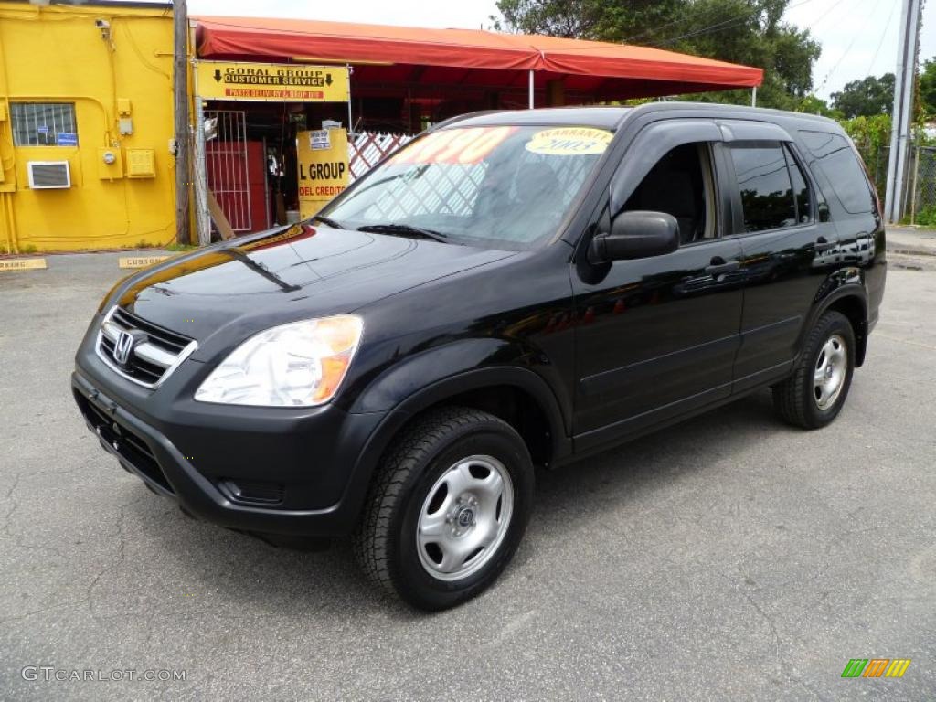 2003 CR-V LX 4WD - Nighthawk Black Pearl / Black photo #3