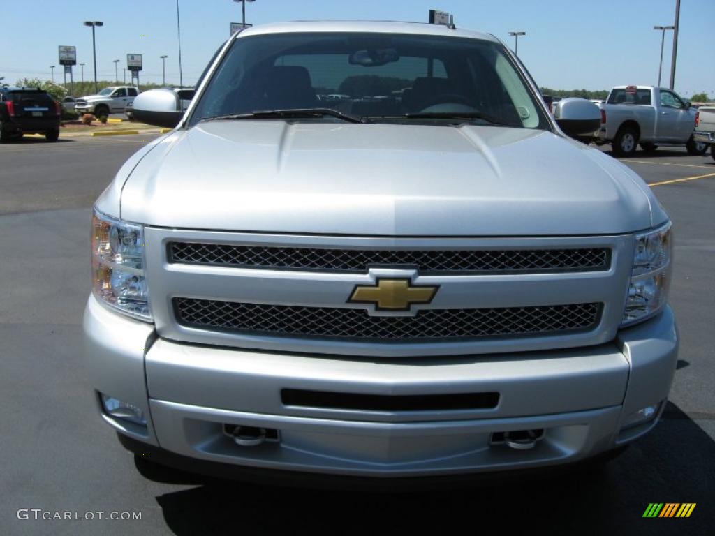 2010 Silverado 1500 LTZ Crew Cab 4x4 - Sheer Silver Metallic / Ebony photo #2