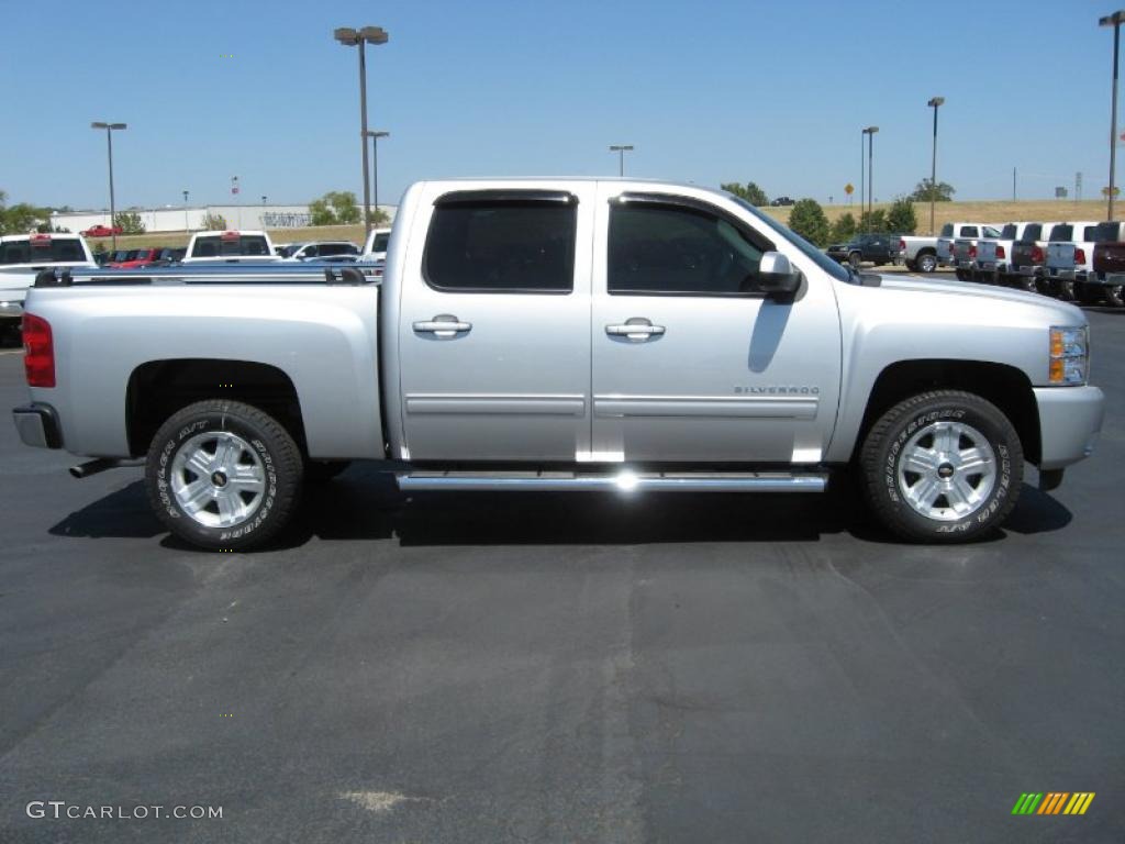 2010 Silverado 1500 LTZ Crew Cab 4x4 - Sheer Silver Metallic / Ebony photo #4