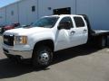 Summit White - Sierra 3500HD Work Truck Crew Cab 4x4 Chassis Photo No. 1