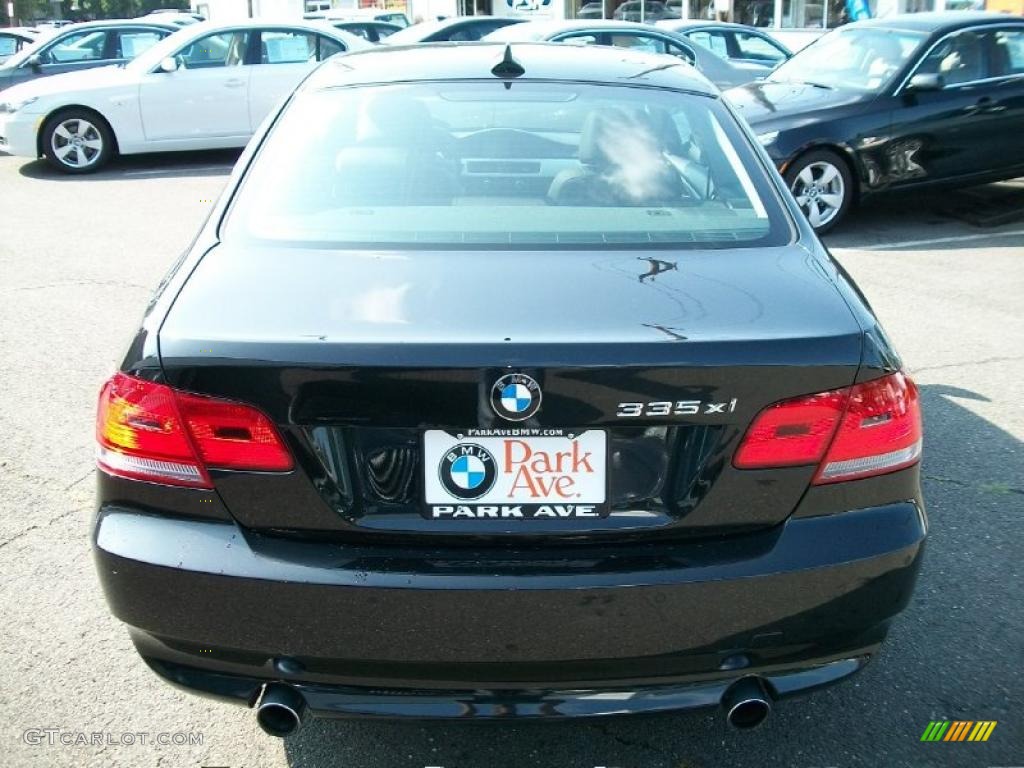 2008 3 Series 335xi Coupe - Jet Black / Black photo #6