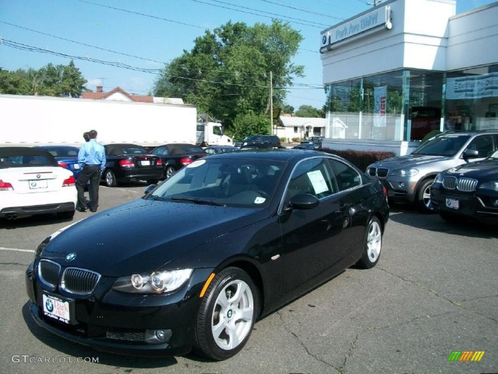 2007 3 Series 328xi Coupe - Jet Black / Black photo #1