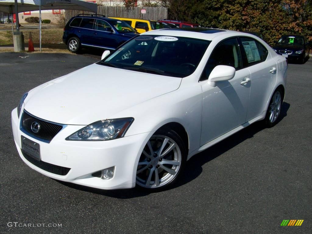 2006 IS 350 - Crystal White / Black photo #2