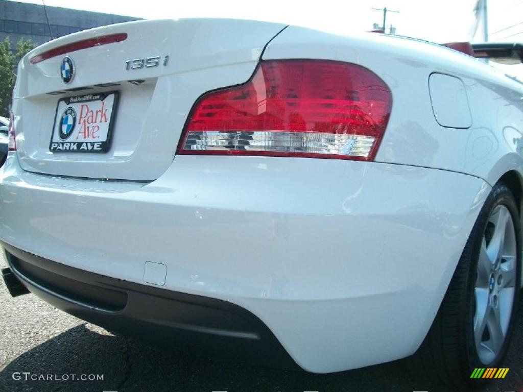 2008 1 Series 135i Convertible - Alpine White / Coral Red photo #21