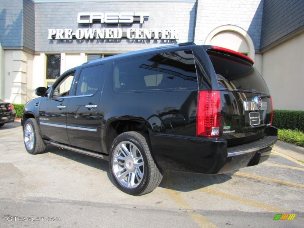 2010 Escalade ESV Platinum - Black Raven / Cocoa/Light Linen photo #5