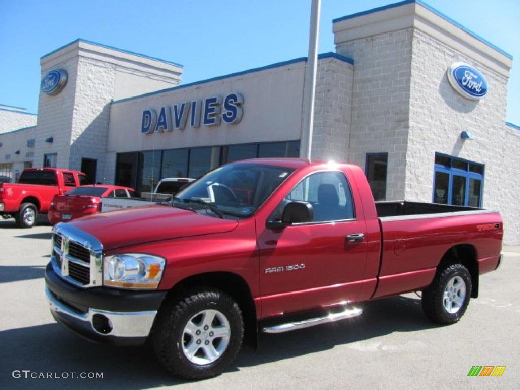 2006 Ram 1500 SLT TRX Regular Cab 4x4 - Inferno Red Crystal Pearl / Medium Slate Gray photo #1