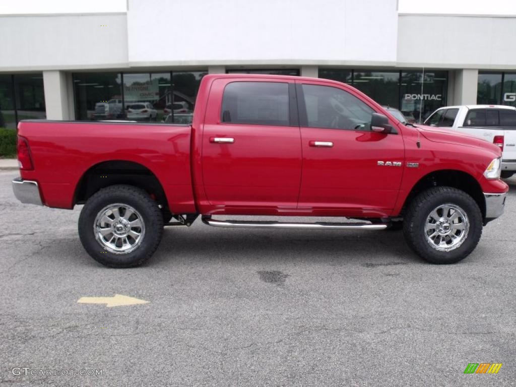 2010 Ram 1500 Big Horn Crew Cab 4x4 - Flame Red / Dark Slate/Medium Graystone photo #1