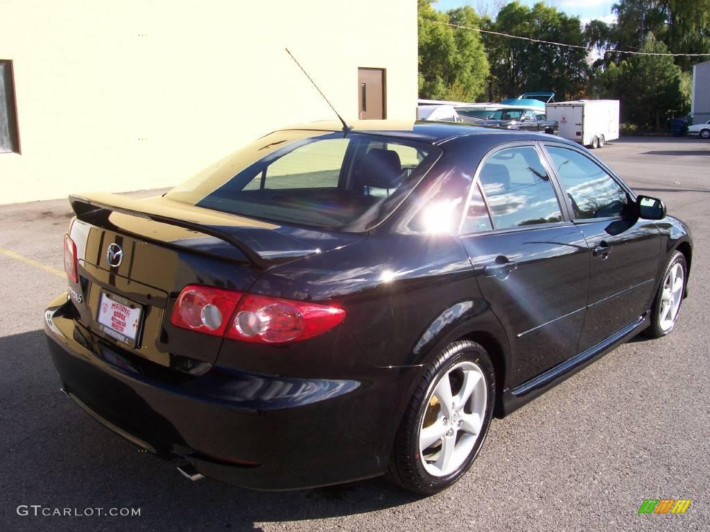2004 MAZDA6 i Sedan - Onyx Black / Black photo #28