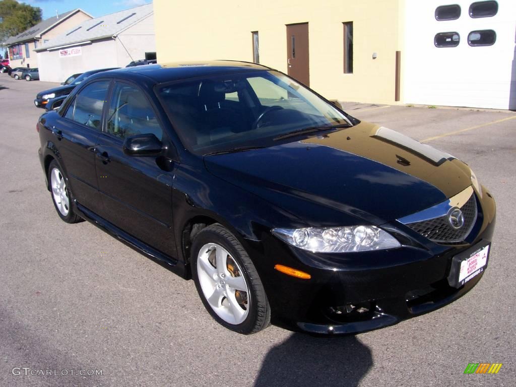 2004 MAZDA6 i Sedan - Onyx Black / Black photo #30