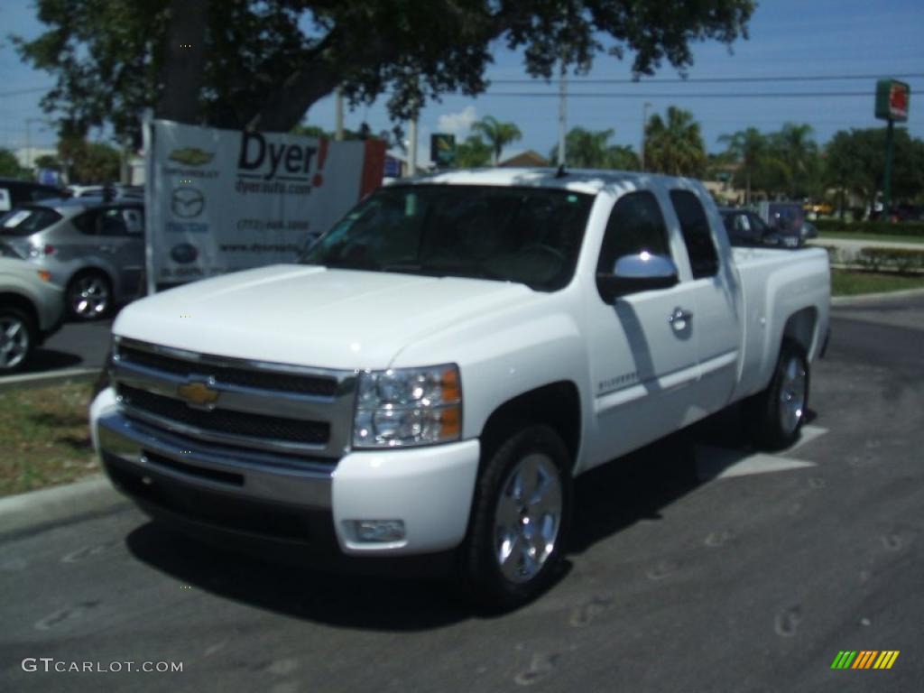 2011 Silverado 1500 LT Extended Cab - Summit White / Light Cashmere/Ebony photo #1