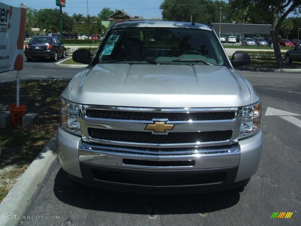 2011 Silverado 1500 LS Extended Cab - Sheer Silver Metallic / Dark Titanium photo #2