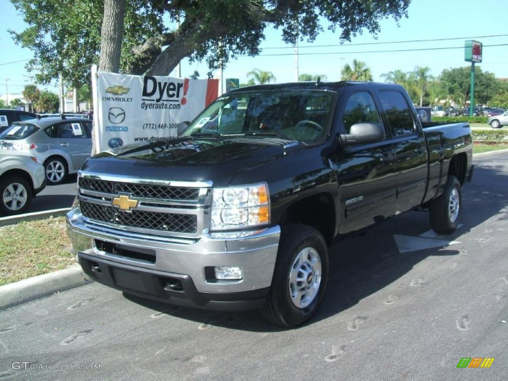 2011 Silverado 2500HD LT Crew Cab 4x4 - Black / Ebony photo #1