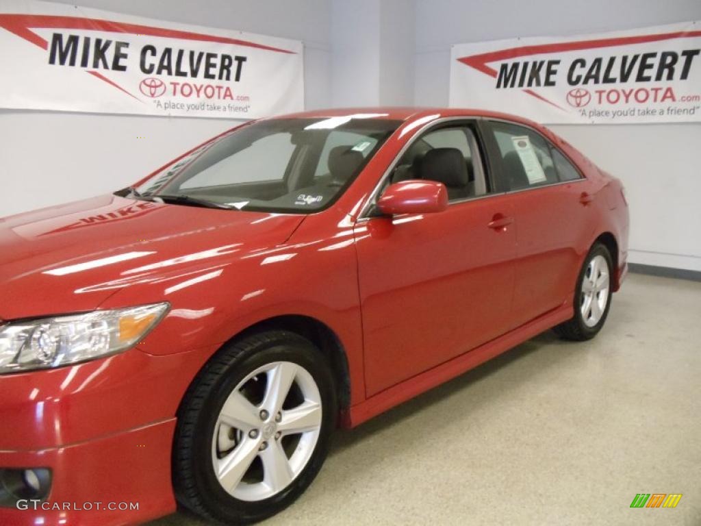 2010 Camry SE - Barcelona Red Metallic / Dark Charcoal photo #8