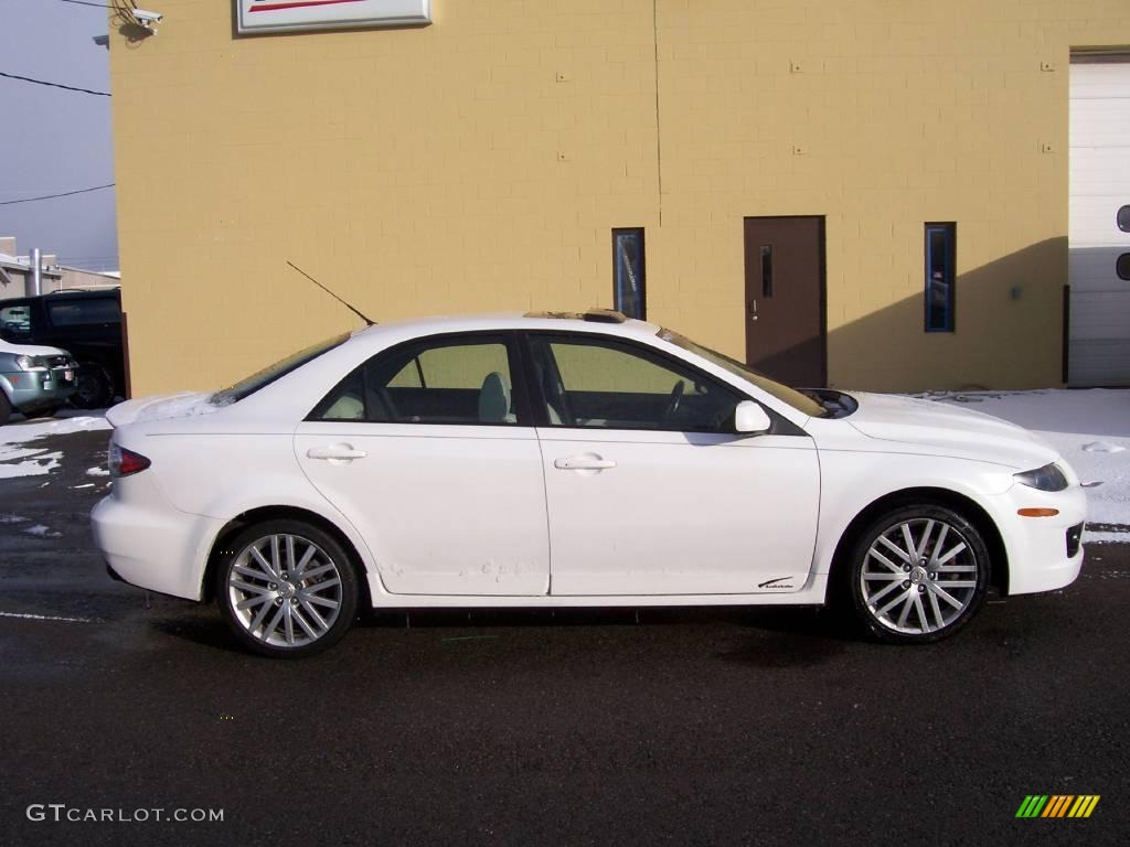 2006 MAZDA6 MAZDASPEED6 Sport - Whitewater Pearl Mica / Black/White photo #16