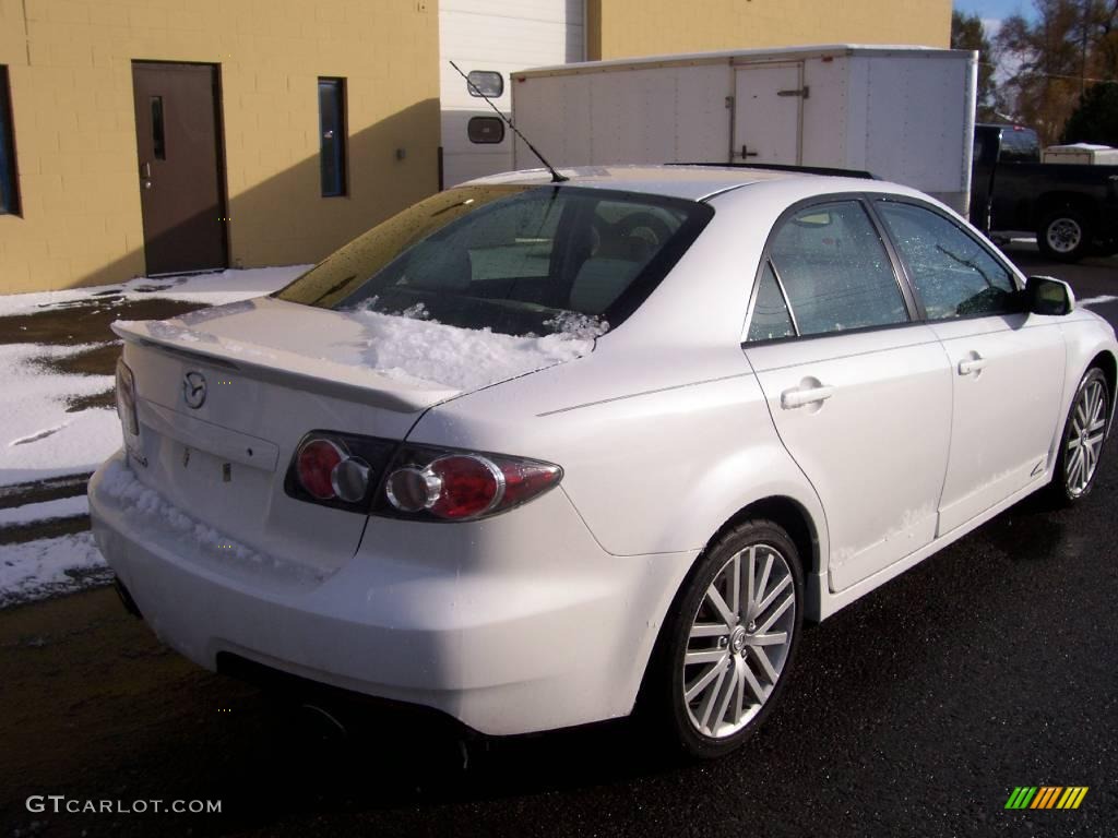 2006 MAZDA6 MAZDASPEED6 Sport - Whitewater Pearl Mica / Black/White photo #20
