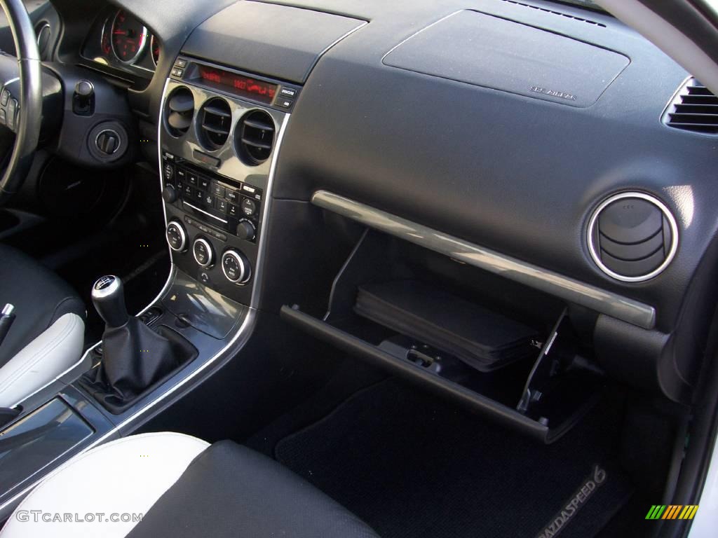 2006 MAZDA6 MAZDASPEED6 Sport - Whitewater Pearl Mica / Black/White photo #25