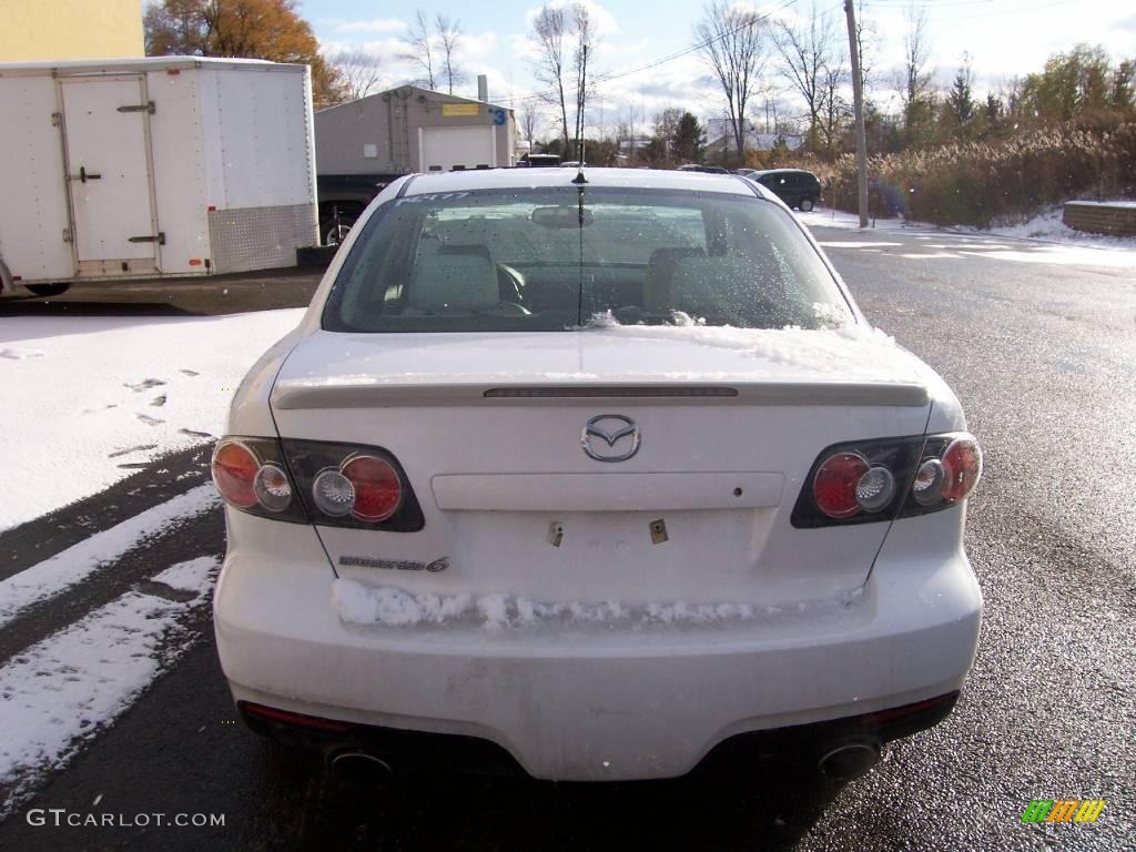 2006 MAZDA6 MAZDASPEED6 Sport - Whitewater Pearl Mica / Black/White photo #27