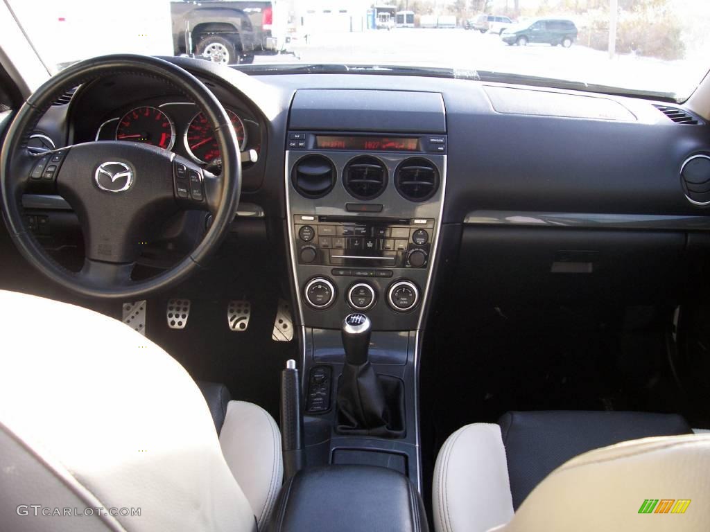 2006 MAZDA6 MAZDASPEED6 Sport - Whitewater Pearl Mica / Black/White photo #28