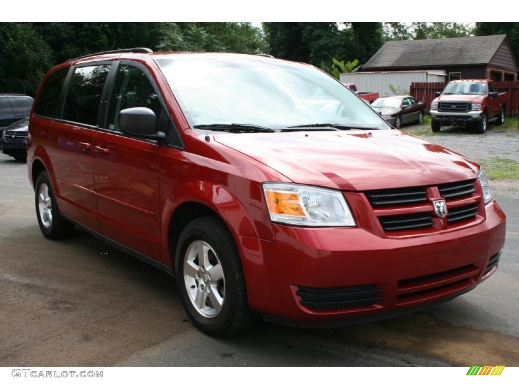 2009 Grand Caravan SE - Inferno Red Crystal Pearl / Medium Slate Gray/Light Shale photo #15