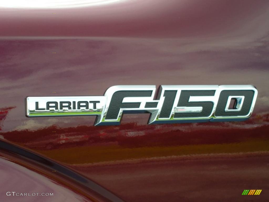 2010 F150 Lariat SuperCrew - Royal Red Metallic / Black photo #4