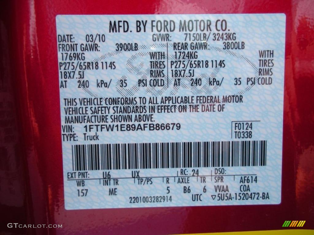 2010 F150 XLT SuperCrew 4x4 - Red Candy Metallic / Medium Stone photo #12