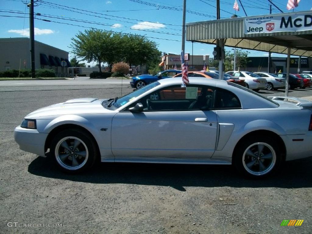 2002 Mustang GT Coupe - Satin Silver Metallic / Dark Charcoal photo #3