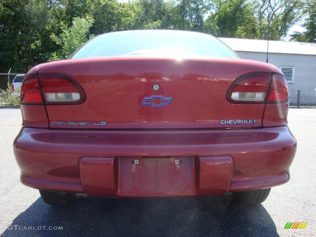 1998 Cavalier LS Sedan - Cayenne Red Metallic / Gray photo #5