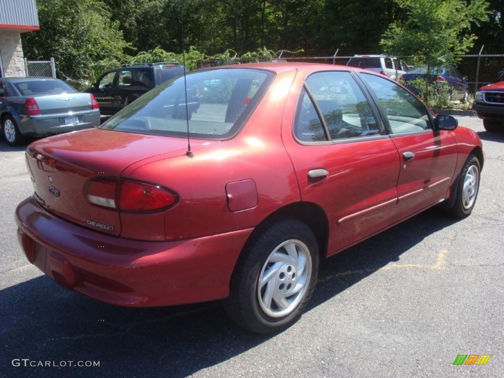 1998 Cavalier LS Sedan - Cayenne Red Metallic / Gray photo #6