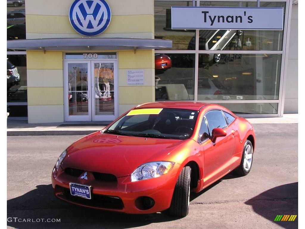 2008 Eclipse GS Coupe - Sunset Orange Pearlescent / Dark Charcoal photo #1