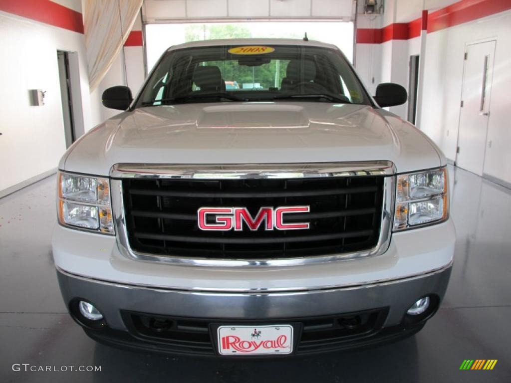 2008 Sierra 1500 SLE Extended Cab 4x4 - Summit White / Light Titanium photo #1