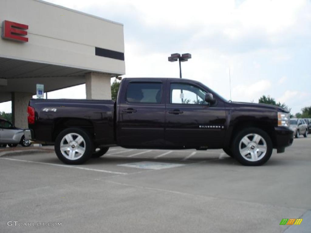 2008 Silverado 1500 LTZ Crew Cab 4x4 - Dark Cherry Metallic / Light Titanium/Dark Titanium photo #2