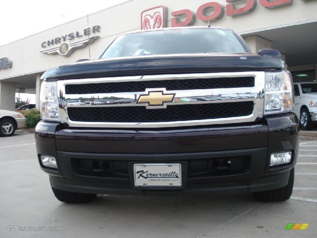 2008 Silverado 1500 LTZ Crew Cab 4x4 - Dark Cherry Metallic / Light Titanium/Dark Titanium photo #8