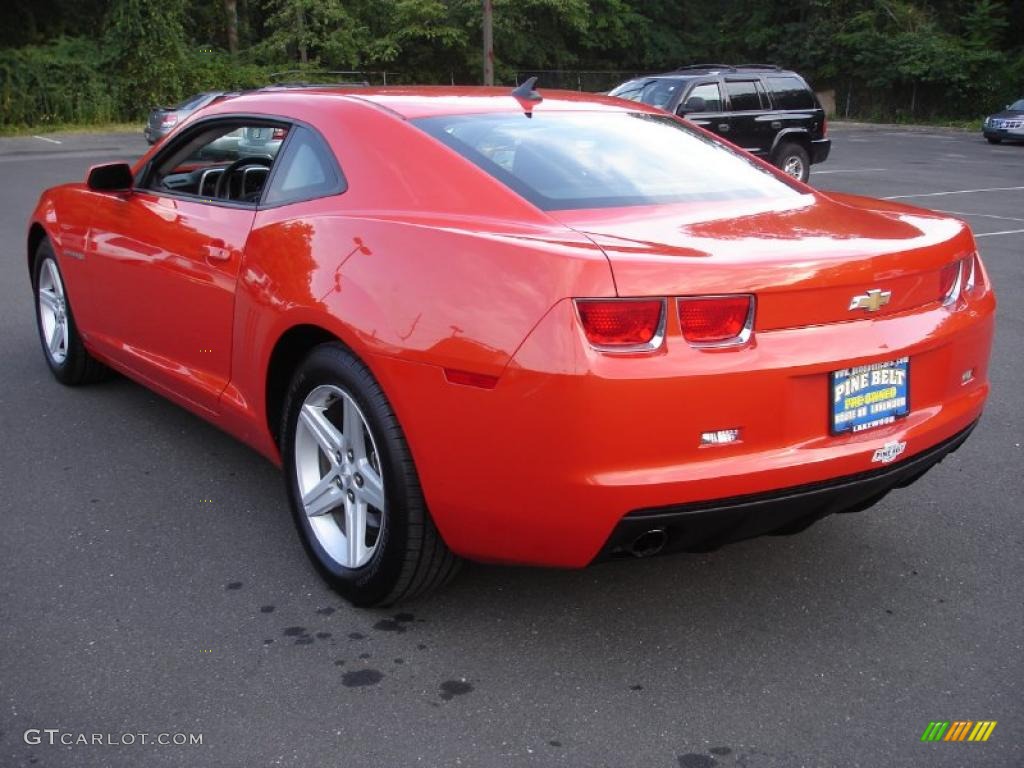 2010 Camaro LT Coupe - Inferno Orange Metallic / Gray photo #6