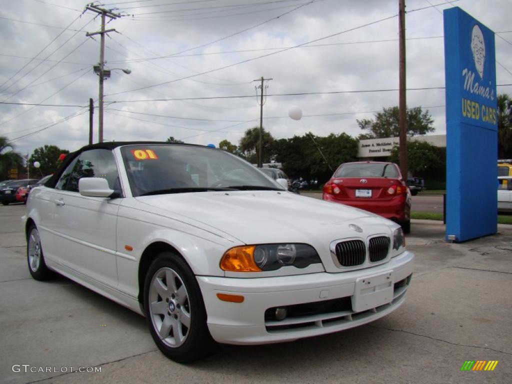 2001 3 Series 325i Convertible - Alpine White / Tanin Red photo #2