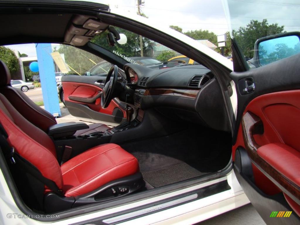 2001 3 Series 325i Convertible - Alpine White / Tanin Red photo #11