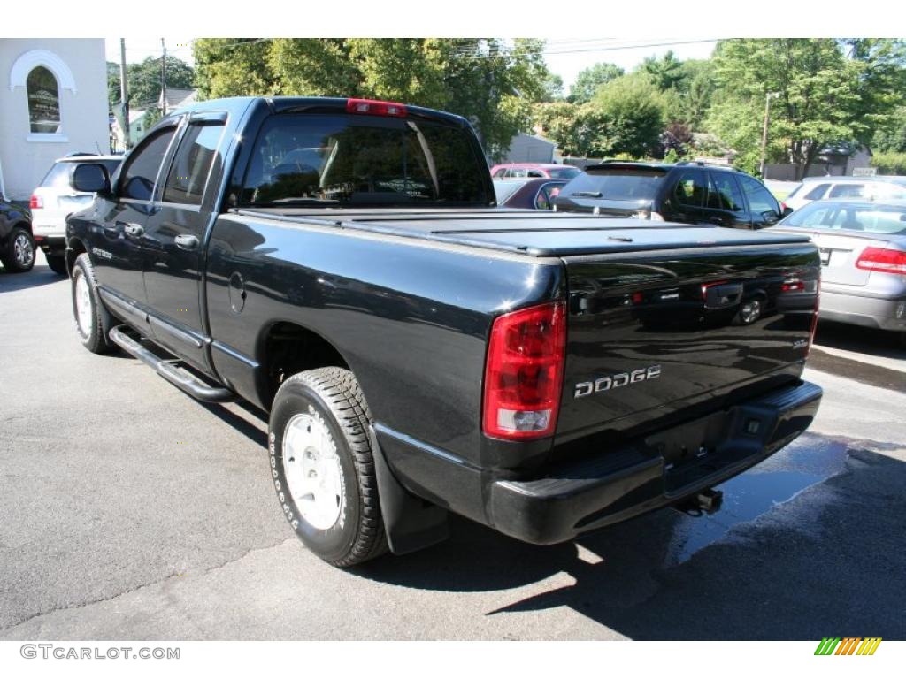 2004 Ram 1500 SLT Quad Cab - Black / Dark Slate Gray photo #4