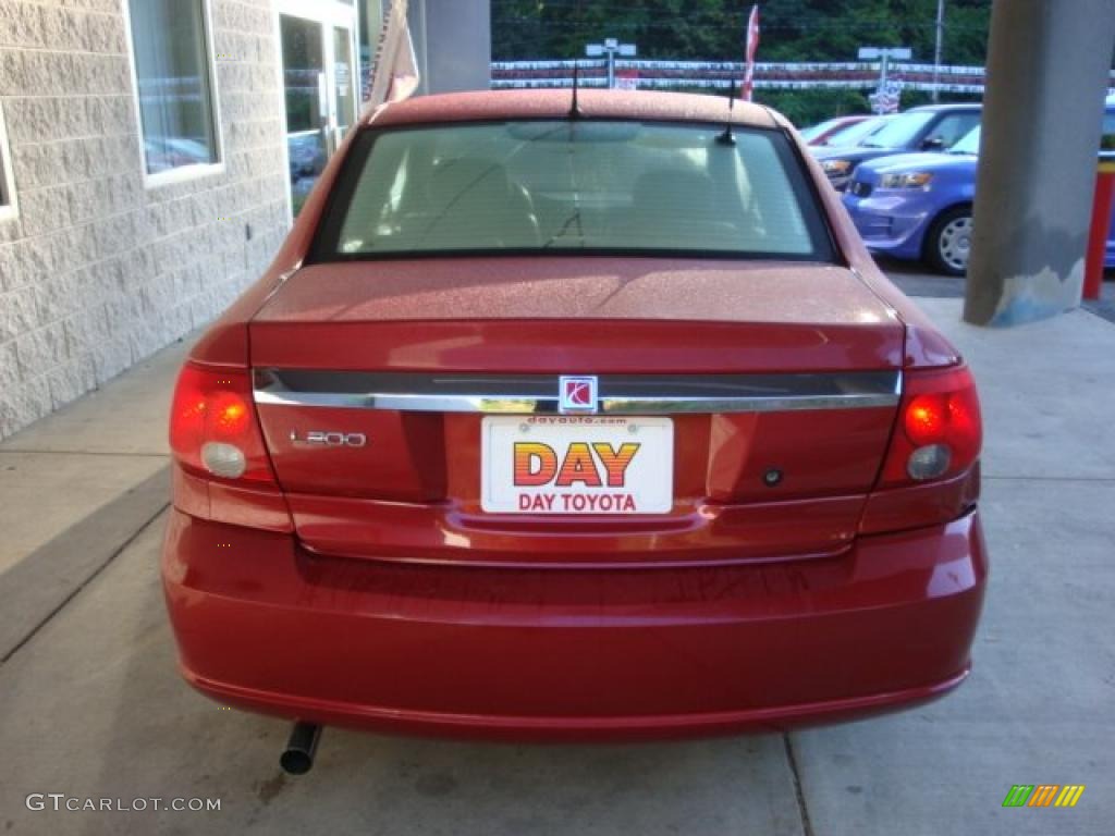 2003 L Series L200 Sedan - Medium Red / Gray photo #3