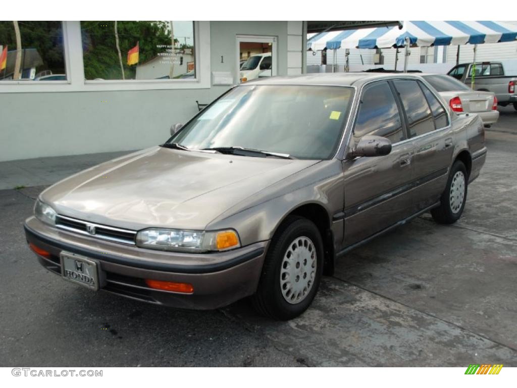 1992 Accord LX Sedan - Pewter Gray Metallic / Burgundy photo #3
