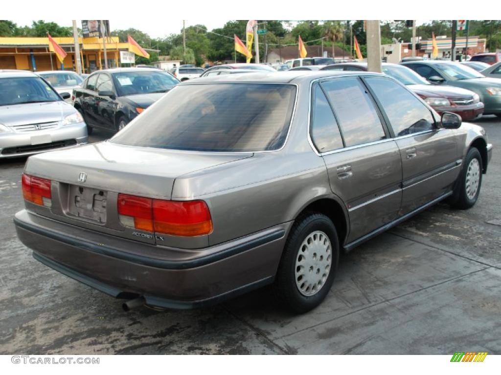 1992 Accord LX Sedan - Pewter Gray Metallic / Burgundy photo #5