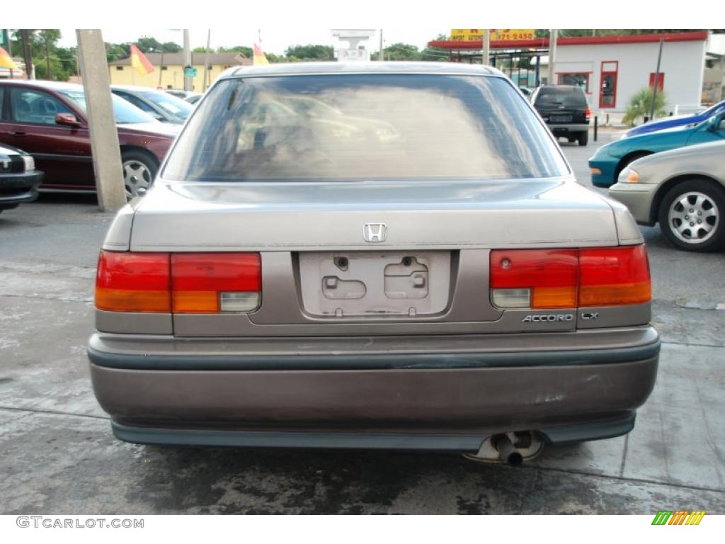 1992 Accord LX Sedan - Pewter Gray Metallic / Burgundy photo #6