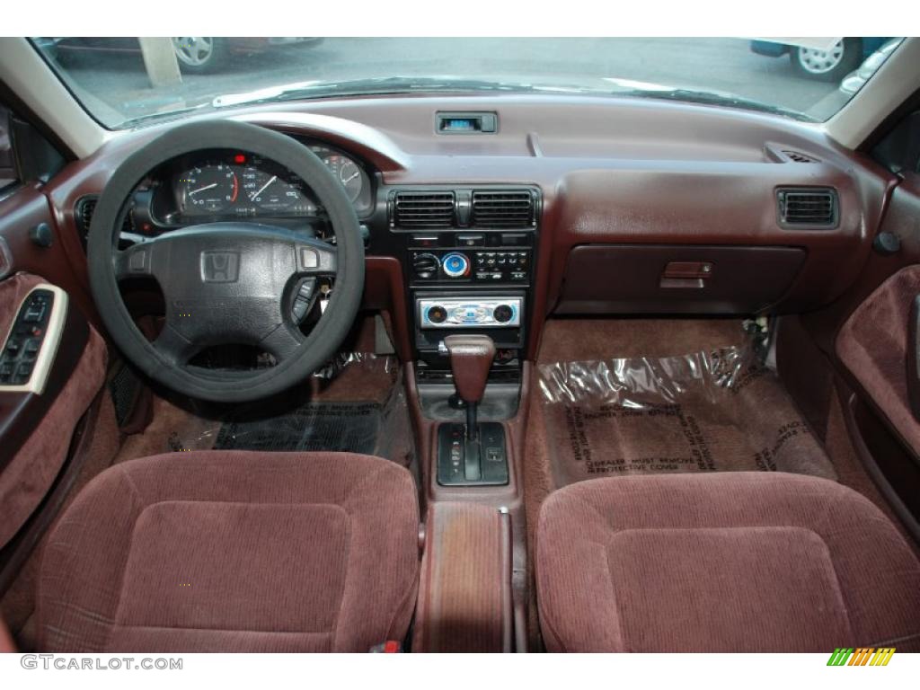 1992 Accord LX Sedan - Pewter Gray Metallic / Burgundy photo #7